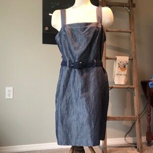Blue Denim Sleeveless Dress